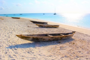 Wooden boats on the beach