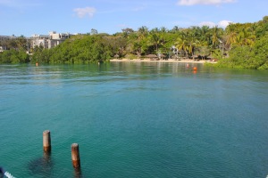 View from the pier to the beach