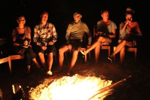 Bonfire on the beach on our last night in Paje!