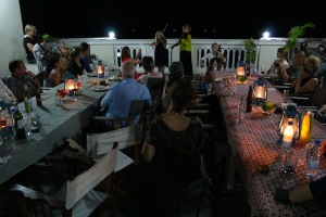 A special day was finished with a nice dinner at our rooftop.