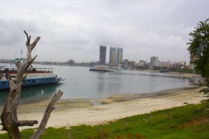 Dar Es Salaam city beach is only for boats and not for swimming.