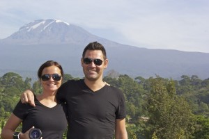 Halfway to the top of Africa, on the powerful mountain Kilimanjaro.