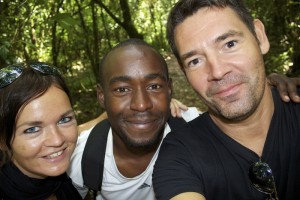 Selfie with our guide, Michael, who has reached the top of Kilimanjaro 200 times