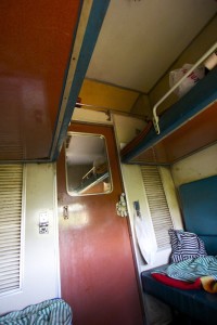 Four-beds compartment. Not bad. Very luxury 40 years ago.