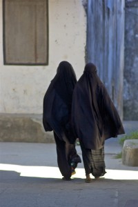 Two ladies walking close to Lebanon square.